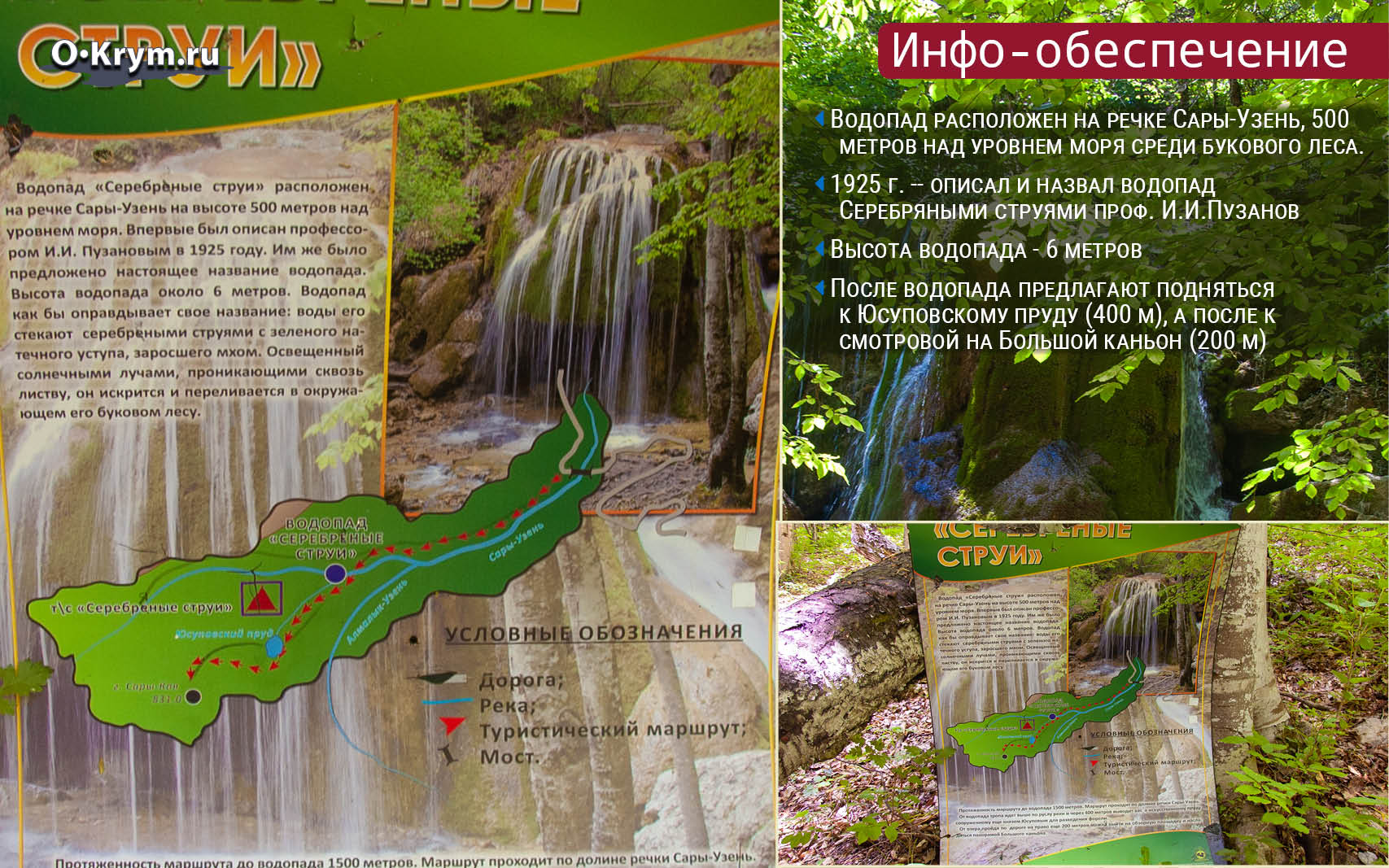 Инфо-борд водопада Серебряные струи